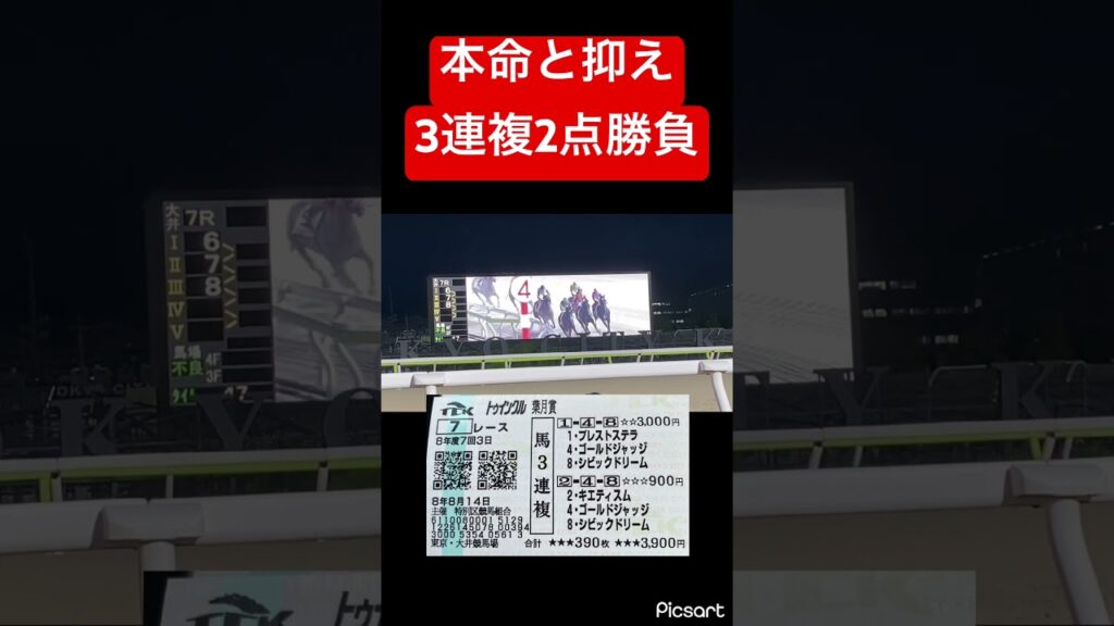 【バランス馬券】本命と抑えの3連複2点勝負した結果#競馬
