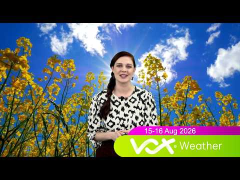 15-16 August 2026 | Vox Weather WEEKEND Forecast