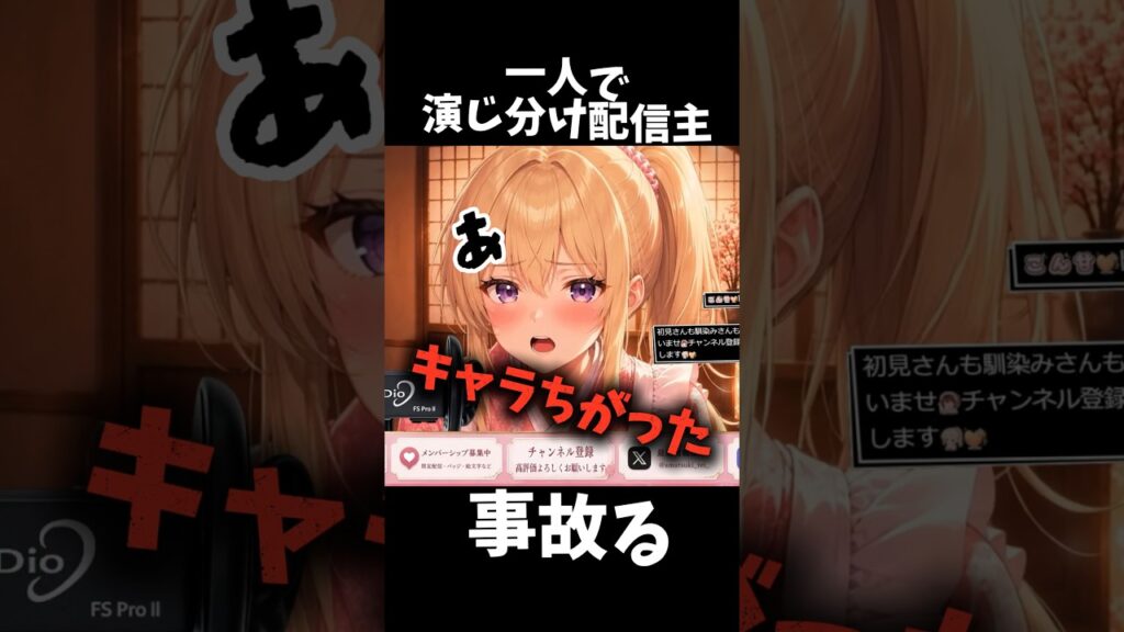 【放送事故】キャラ間違えて速攻で素が出る配信主ww #shorts
