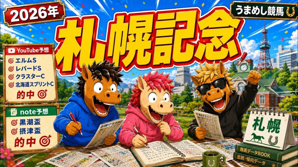 札幌記念2026競馬予想🔥9連続G1的中男の本命馬は！？