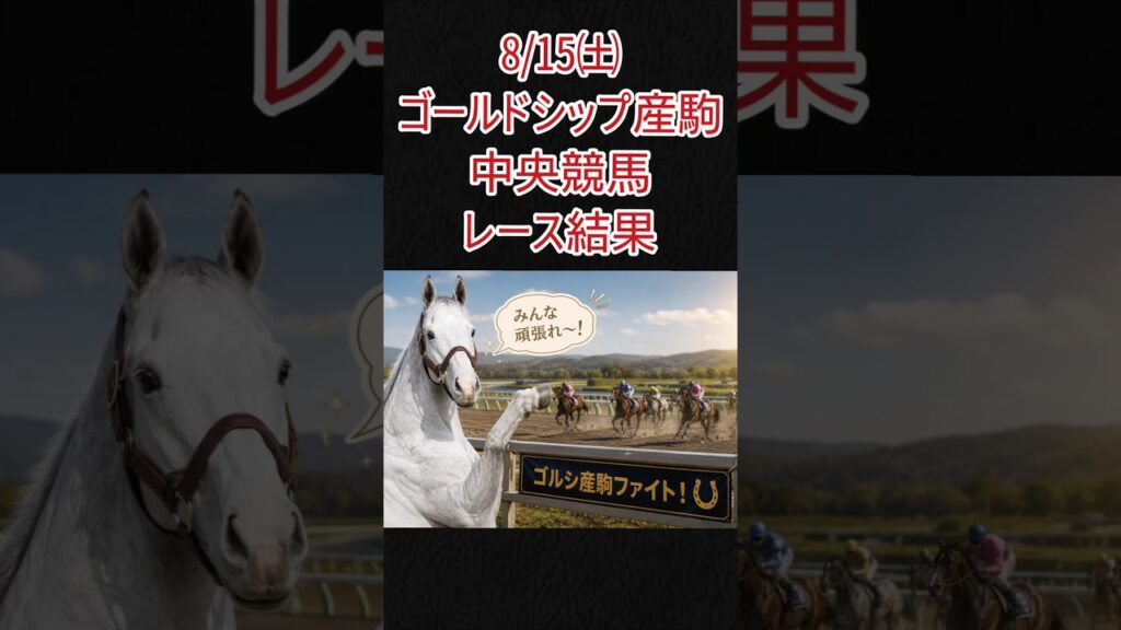 8/15㈯ゴルシ産駒JRAレース結果