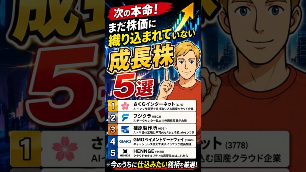 【次の本命】まだ株価に織り込まれていない「成長株」5選