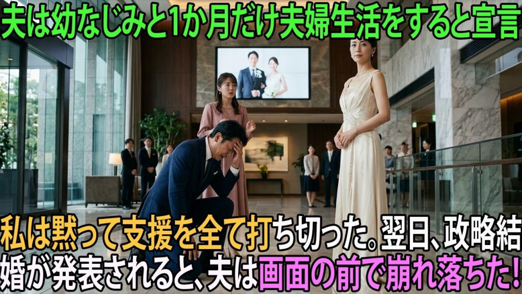 夫が幼なじみと1か月同居宣言!私が支援を全て打ち切った翌日、政略結婚の発表で夫は崩れ落ちた!| 感動する話 | スカッとする話 夫が幼なじみと1か月同居宣言!私が支援を全て打ち切った翌日、政略結婚の発表で夫は崩れ落ちた!| 感動する話 | スカッとする話