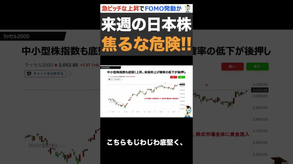 【焦るな】来週の日本株は急落か？！ポイントは〇〇。注目銘柄はコレ！ #shorts ver1