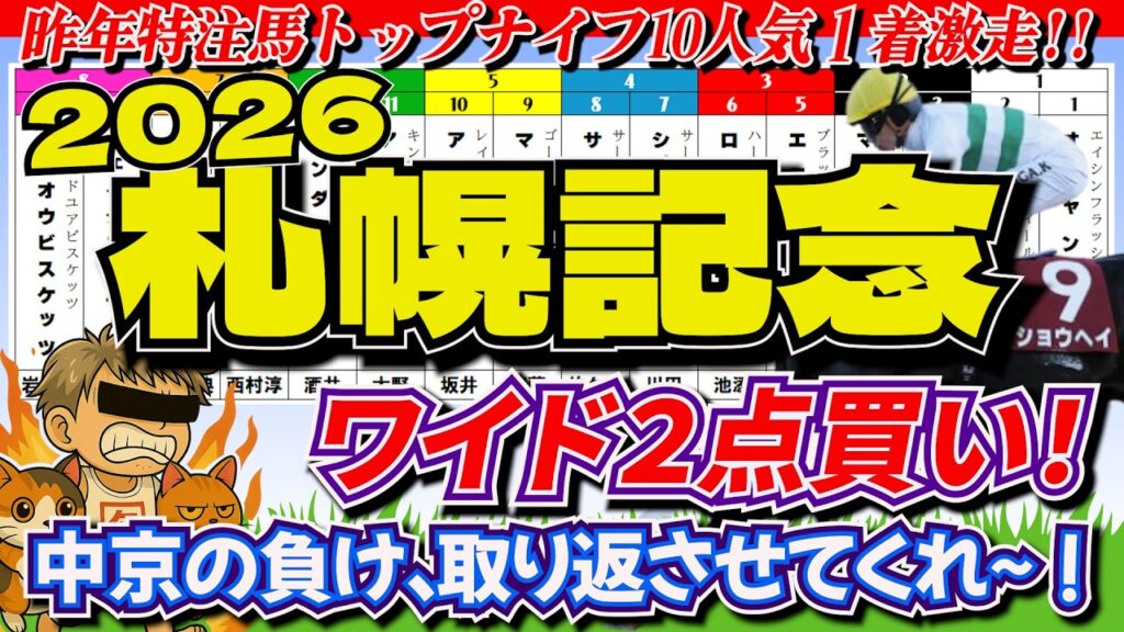 札幌記念2026「動き抜群!この馬は外せない!!」 札幌記念2026「動き抜群!この馬は外せない!!」