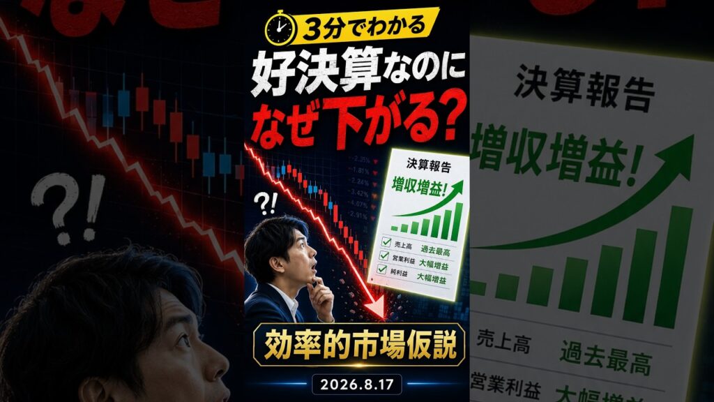なぜ好決算なのに株価は下がる？3分でわかる「効率的市場仮説」[296日目]