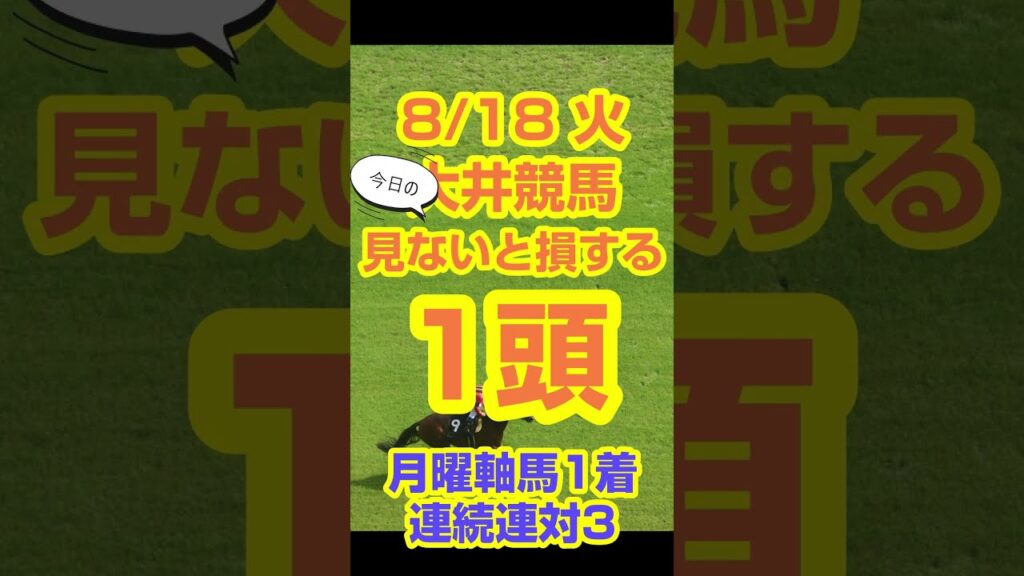 【今日の競馬予想】8月18日、火曜日の川崎競馬の最強本命予想  #競馬 #地方競馬予想 #競馬予想 #川崎競馬 #地方競馬