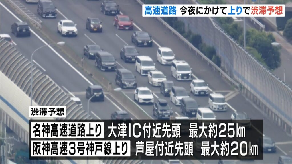 【盆休み終盤】近畿の高速道路は15日がUターンラッシュのピーク 名神高速で約25キロなど渋滞予想 #short 【盆休み終盤】近畿の高速道路は15日がUターンラッシュのピーク 名神高速で約25キロなど渋滞予想 #short