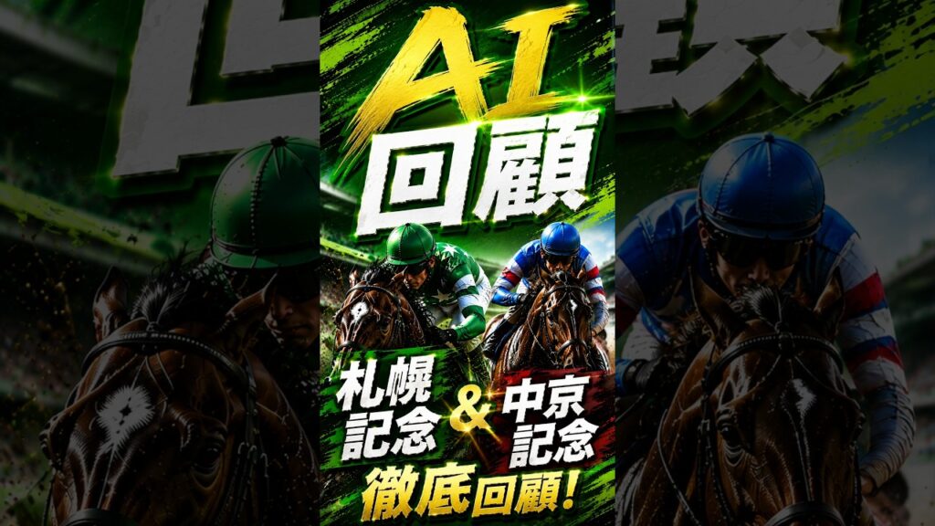 【AI回顧】1・2番人気を切って、スコア6位を上げた結果｜札幌記念・中京記念 #Shorts #競馬予想 #ai競馬 #ai競馬 #期待値