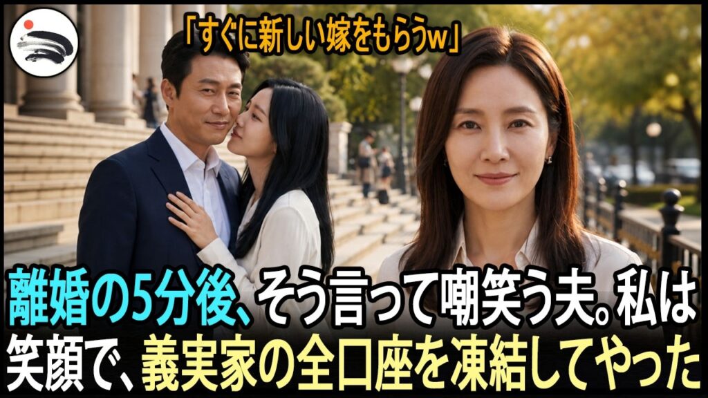 離婚直後、再婚を宣言し私を嘲笑う夫。私は静かに微笑み、義実家の全口座を凍結させました#動エピソード#老後の物語 #家族の物語 離婚直後、再婚を宣言し私を嘲笑う夫。私は静かに微笑み、義実家の全口座を凍結させました#動エピソード#老後の物語 #家族の物語