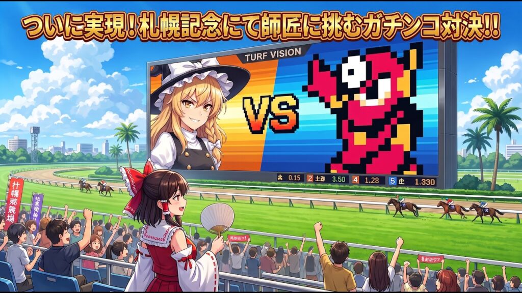 【札幌記念】ついに実現！AI競馬予想 vs @レトロゲーゆっくり実況チャンネル  師匠との対決！
