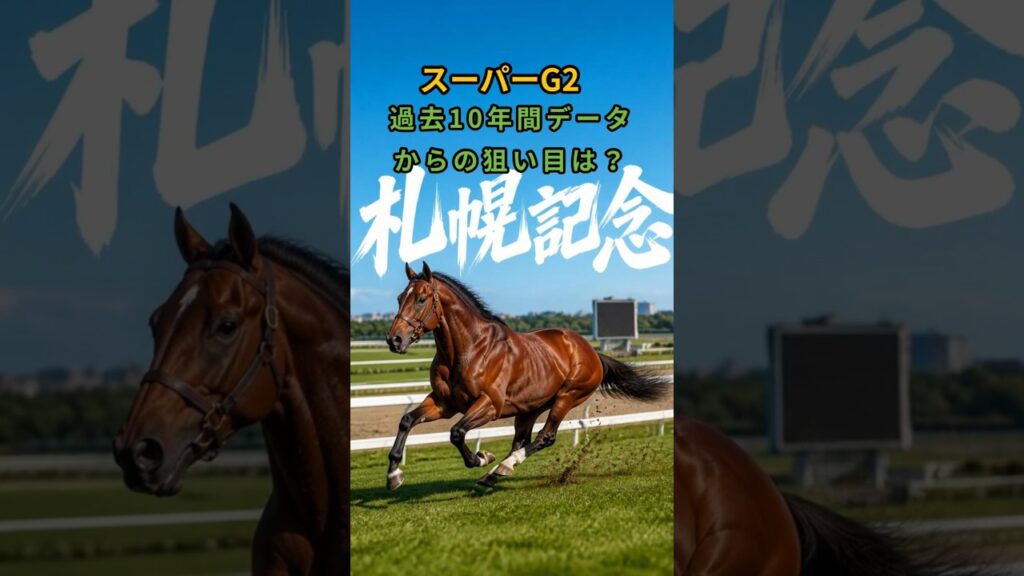 スーパーG2　札幌記念　過去10年間データからの狙い目は？ #shorts  #ショウヘイ #アドマイヤテラ  #川田将雅  #坂井 #シェイクユアハート
