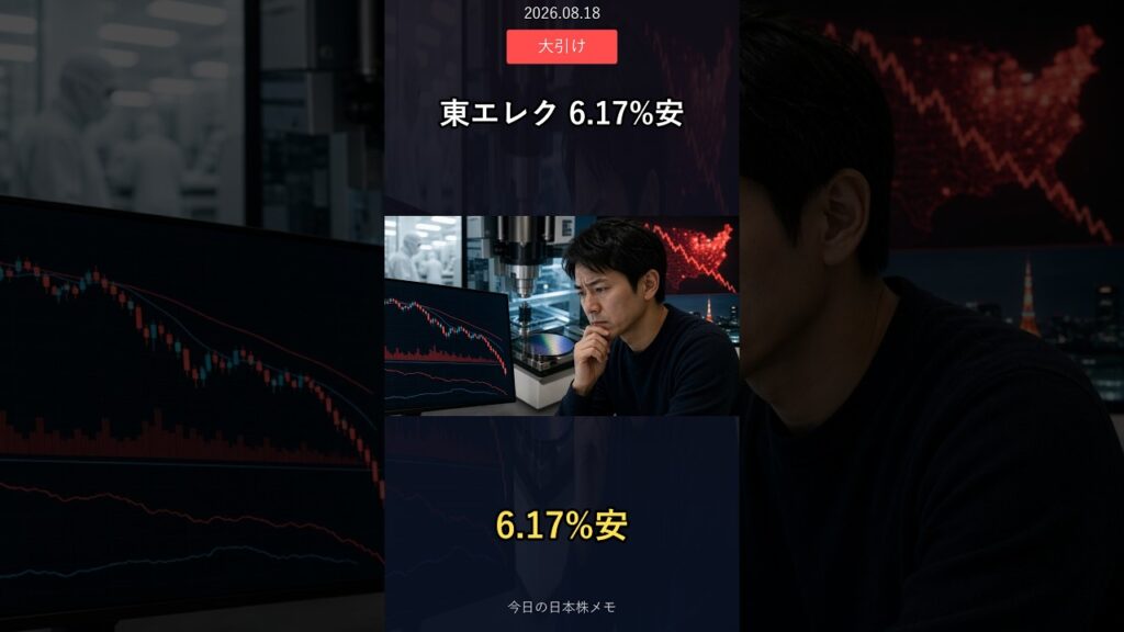 東京エレクトロン6.17%安、日経平均だけでは読めない #shorts