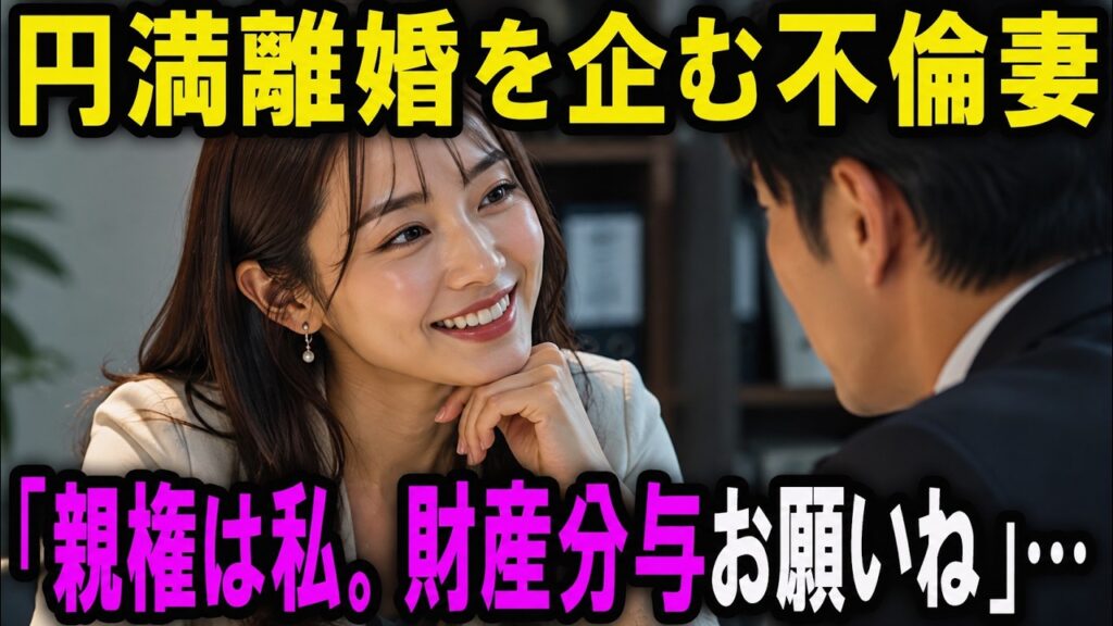 【修羅場】不倫妻「円満に離婚しましょ♪ 親権は私、財産分与もお願いね」娘「そんな色ボケ婆は無理」――夫が一枚の書類を差し出した瞬間、妻の顔から血の気が引いた【スカッと】
