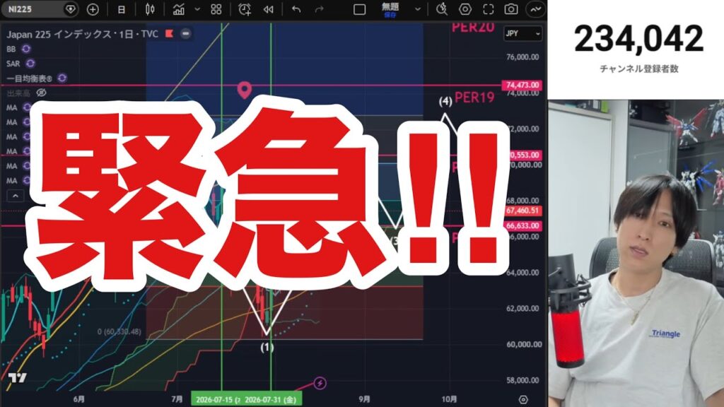 【緊急事態.日経平均2134円大暴落ヤバい‼】AI半導体株急落で日本株木端微塵‼２０１８年相場か⁉キオクシア12％暴落。ドル円１５９円。金利急騰で米国株、ハイテク株荒れるか。仮想通貨BTC上昇