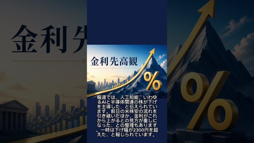【90秒】日経平均、2134円安｜AI株が下げ主導#ニュース #難しいニュース #朝ニュース #日経平均 #株式 #90秒