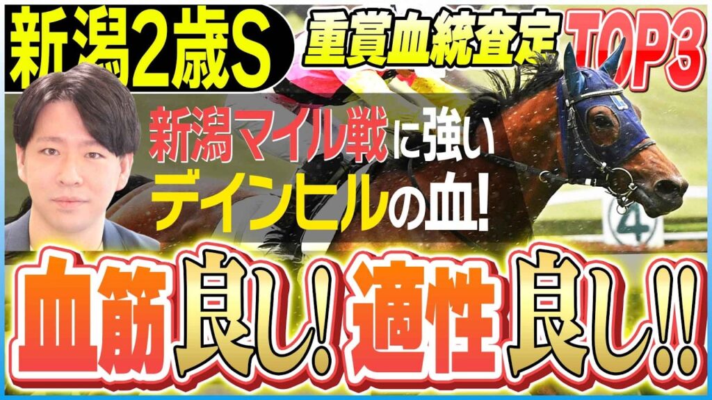 【新潟2歳S2026】新潟マイル戦に強いデインヒルの血!前年覇者と似た血統構成の馬を1位指名!【坂上明大の重賞血統査定】《東スポ競馬》 【新潟2歳S2026】新潟マイル戦に強いデインヒルの血!前年覇者と似た血統構成の馬を1位指名!【坂上明大の重賞血統査定】《東スポ競馬》