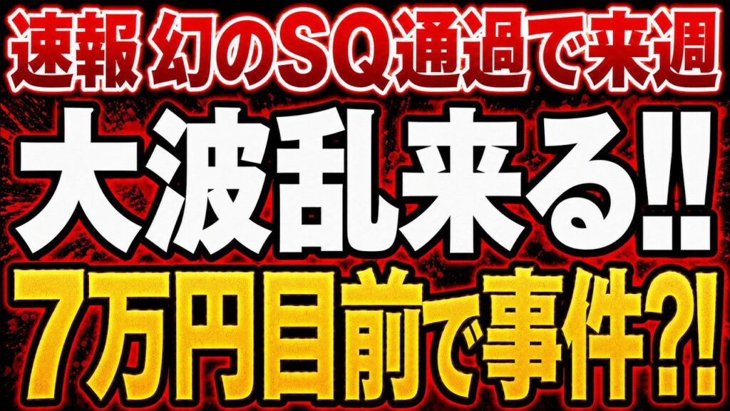 【速報】日経乱高下の真相と「幻のSQ通過後」の来週がヤバい