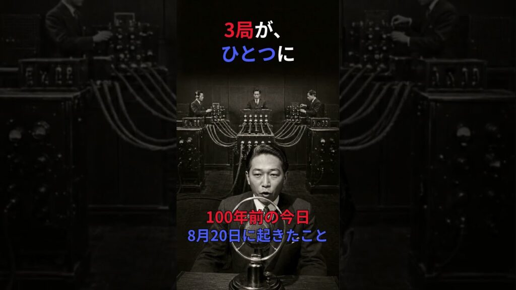 【8月20日】東京・大阪・名古屋が一つになった日｜日本放送協会設立100年