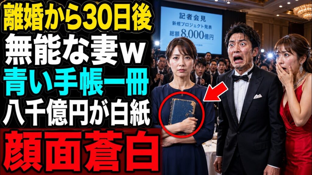 離婚から30日後、夫が「無能な妻ｗ」と捨てた青い手帳——八千億円の発表会で顔面蒼白になった