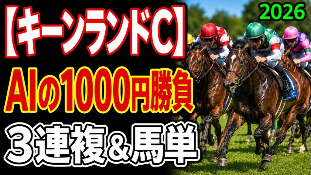 【キーンランドカップ2026 予想】○○過去最高のデキ？AIが"全頭診断"から導く絶好の2頭！
