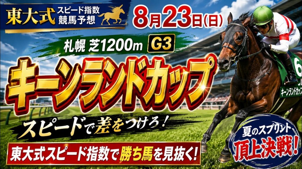 【キーンランドカップ２０２６】東大式スピード指数による競馬予想