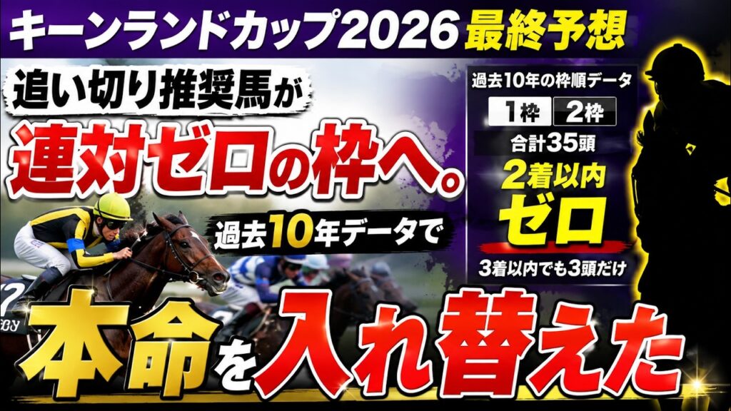 【キーンランドカップ2026最終予想】追い切り推奨馬が連対ゼロの枠へ。過去10年データで本命を入れ替えた 【キーンランドカップ2026最終予想】追い切り推奨馬が連対ゼロの枠へ。過去10年データで本命を入れ替えた