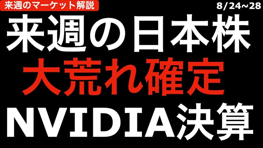 【最新】来週の日本株、ヤバいです。NVIDIA決算で大荒れ確定か