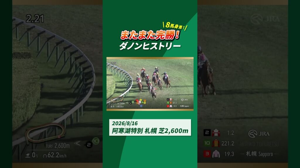 またまた完勝！ #ダノンヒストリー が8馬身差でV #shorts ｜JRA公式