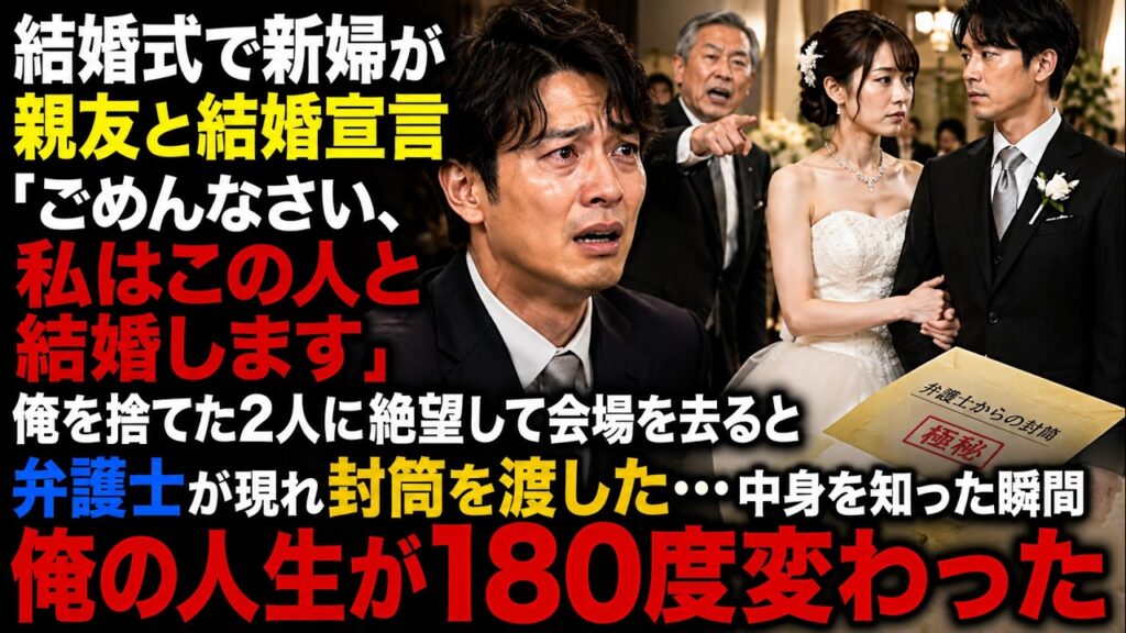 結婚式で花嫁が親友と結婚宣言…「ごめんなさい」→その直後、弁護士から渡された封筒の中身に絶句
