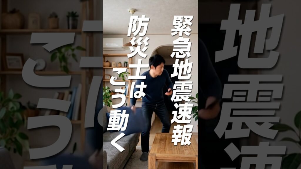 緊急地震速報を聞いて防災士がとった行動
