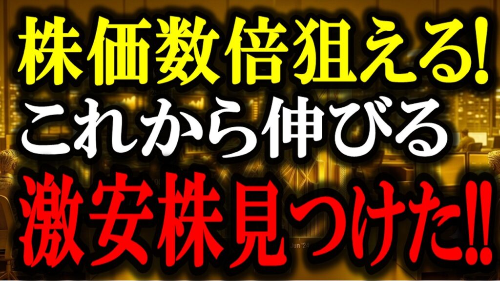 これから伸びる!株価数倍狙える有望株を見つけてしまいました! これから伸びる!株価数倍狙える有望株を見つけてしまいました!