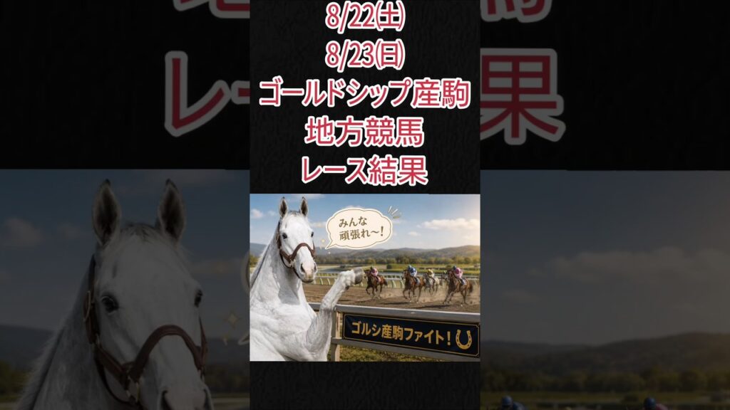 8/22･8/23ゴルシ産駒地方競馬レース結果