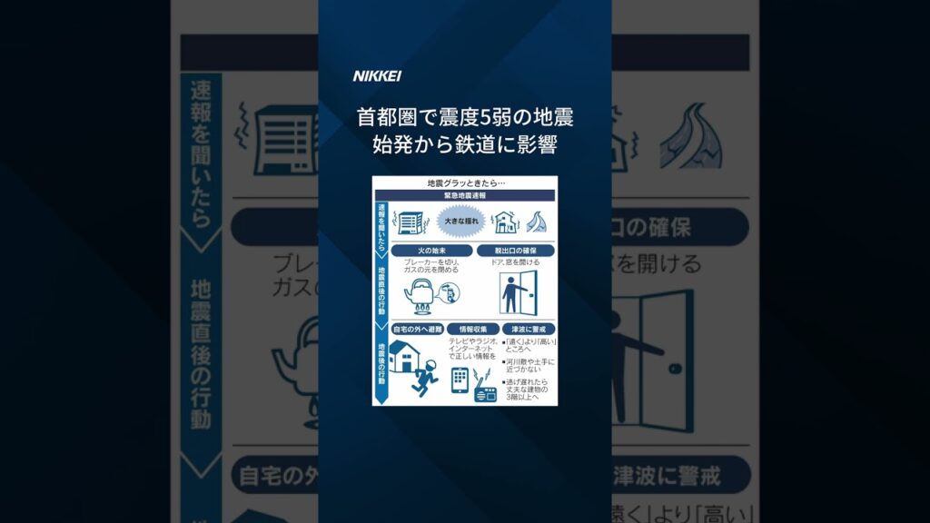 【首都圏で震度5弱の地震】津波の心配なし #shorts