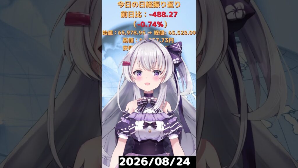 【日経平均】488円安…下落の主な理由3つを解説!【8/24振り返り】 【日経平均】488円安…下落の主な理由3つを解説!【8/24振り返り】