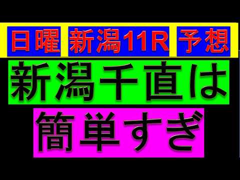 【平場予想】2026年 8月23日 新潟11R 予想【簡単すぎ/新潟11レース】