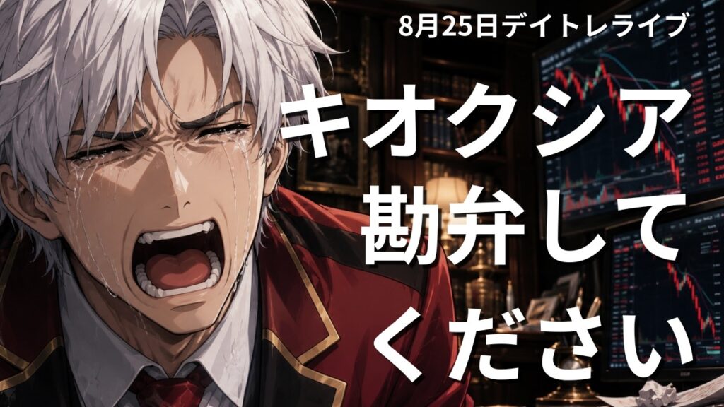 8月25日　日経平均株価ライブ｜どこで下げ止まるキオクシア！KAIZENが話題！