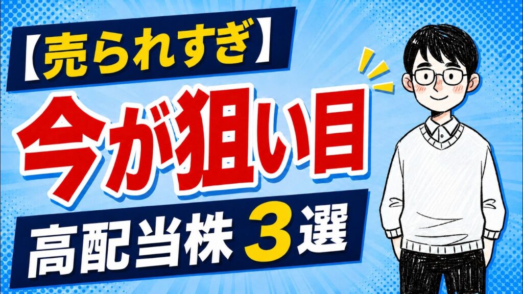 【売られすぎ】今が狙い目の高配当株3選｜2026年8月版