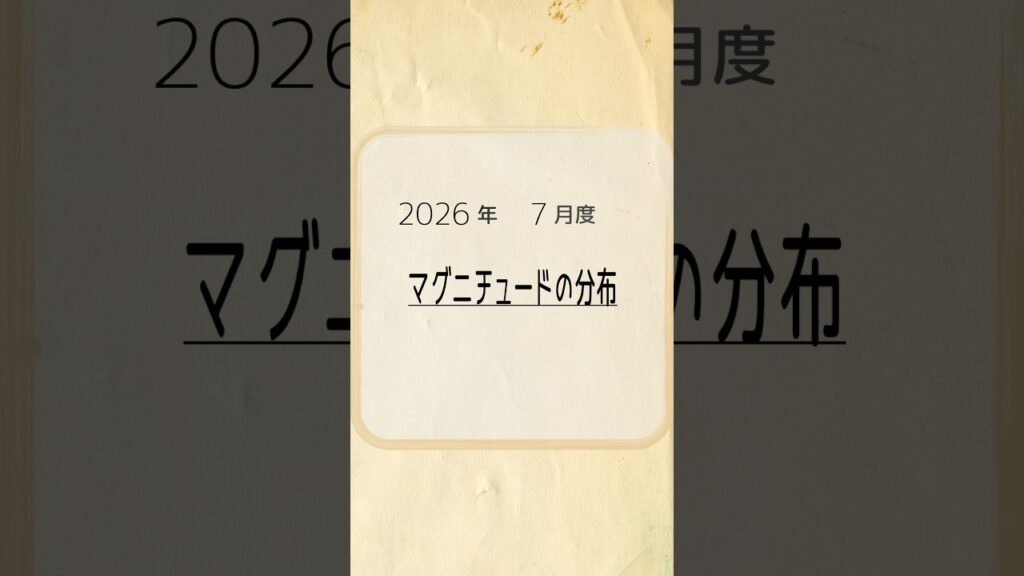 2026.7の地震 - マグニチュードの分布 - #地震 #可視化 #earthquake