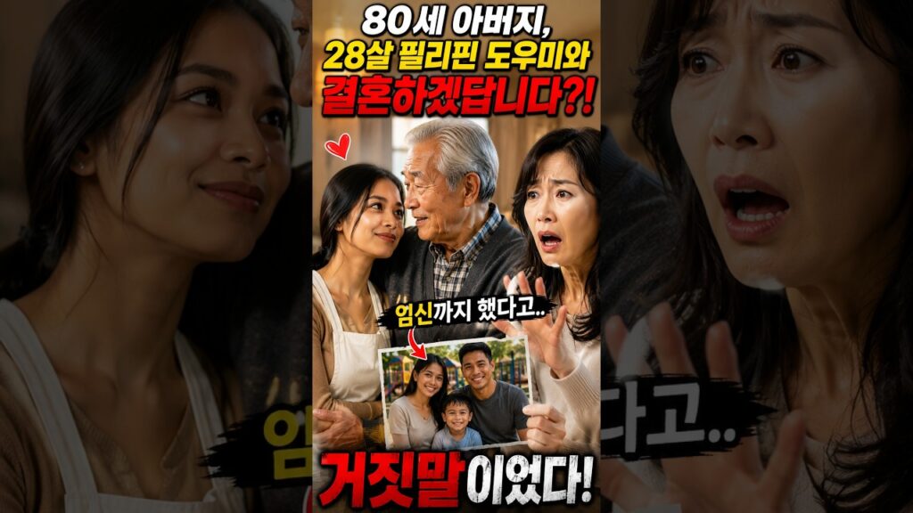 🔥 80세 아버지가 28살 필리핀 가사도우미와 결혼하겠답니다
