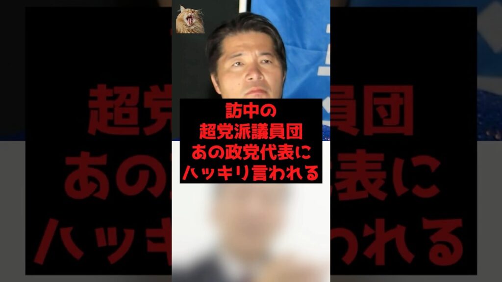 【速報】訪中の超党派議員団、あの政党代表にハッキリ言われる