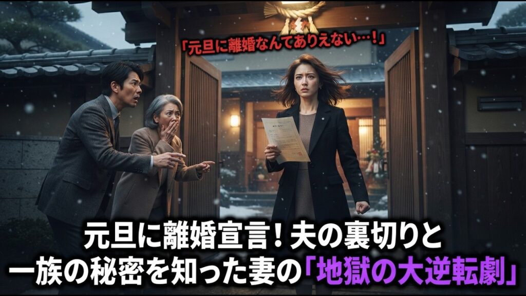 【感動する話】元旦の離婚宣言！夫の裏切りと一族の秘密を知った妻が、義実家の門前で下した地獄の大逆転劇とは