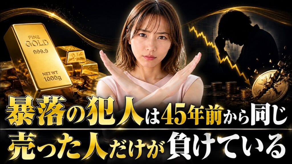 【金投資】金価格の暴落は45年で6回目？私が今すぐ売らない理由を全て話します