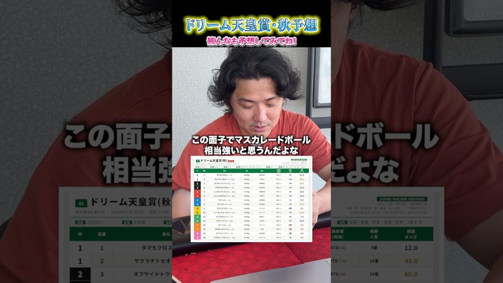 ドリーム天皇賞・秋予想#shorts #競馬