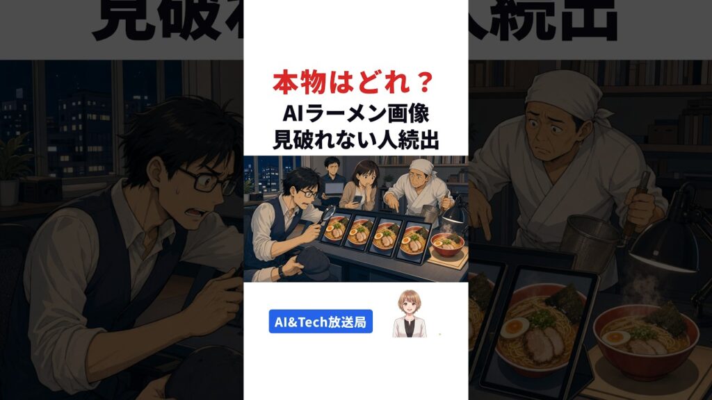 AIラーメン画像 見破れない人続出【#AIニュース速報 Shorts】