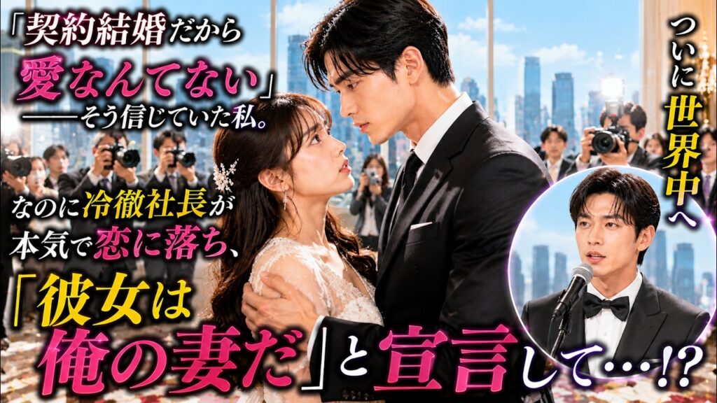 「契約結婚だから愛なんてない」――そう信じていた私。なのに冷徹社長が本気で恋に落ち、ついに世界中へ「彼女は俺の妻だ」と宣言して…！？