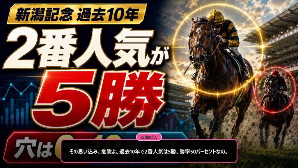 【新潟記念の過去10年データを徹底分析！】#新潟記念 #新潟記念2026 #競馬予想 #競馬データ #過去10年 #重賞予想 #ずんだもん #四国めたん #VOICEVOX