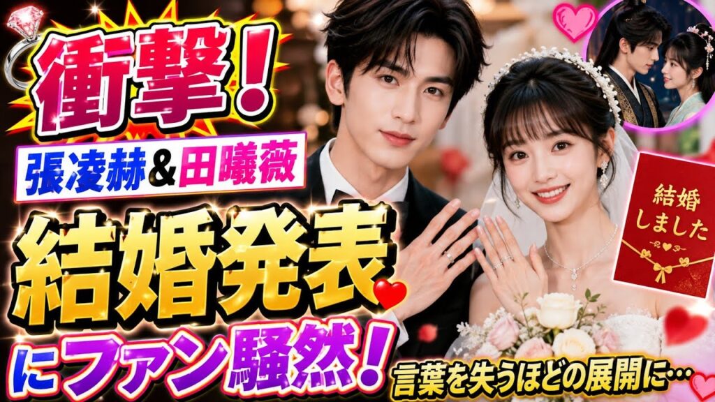 衝撃！張凌赫＆田曦薇の結婚発表にファン騒然！言葉を失うほどの展開に…💍❤️