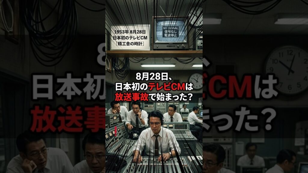 8月28日、日本初のテレビCMは放送事故で始まった？#luminova  #8月28日 #テレビCM #日本テレビ #セイコー #昭和 #テレビ #意外な歴史 #雑学