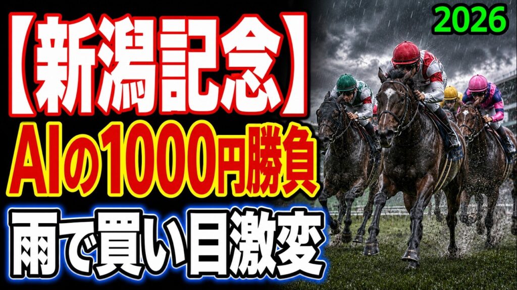 【新潟記念2026 予想】○○過去最高のデキ？AIが"全頭診断"から導く絶好の2頭！